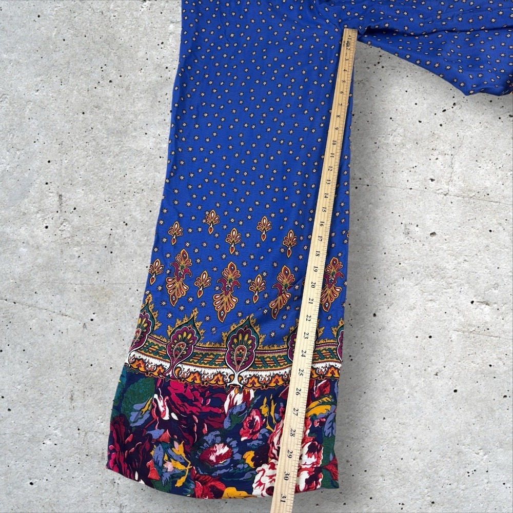 Anthropologie ETT TWA Wide‎ Leg Floral Viscose Pants Boho Beachy Sz 6 - Picture 7 of 8